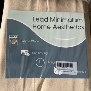 2 Pinch Pleat Linen Curtains 40 x 84 -Beige